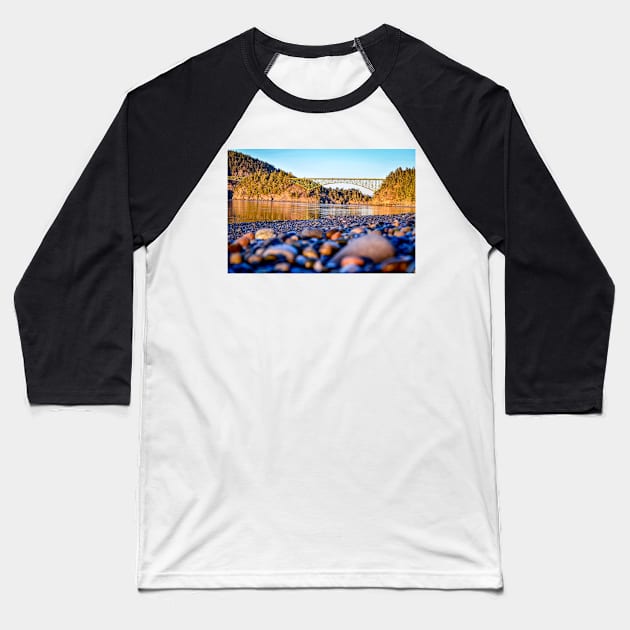 Deception Pass Bridge Baseball T-Shirt by cbernstein